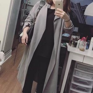 Zara Soft Trench Coat Gray S